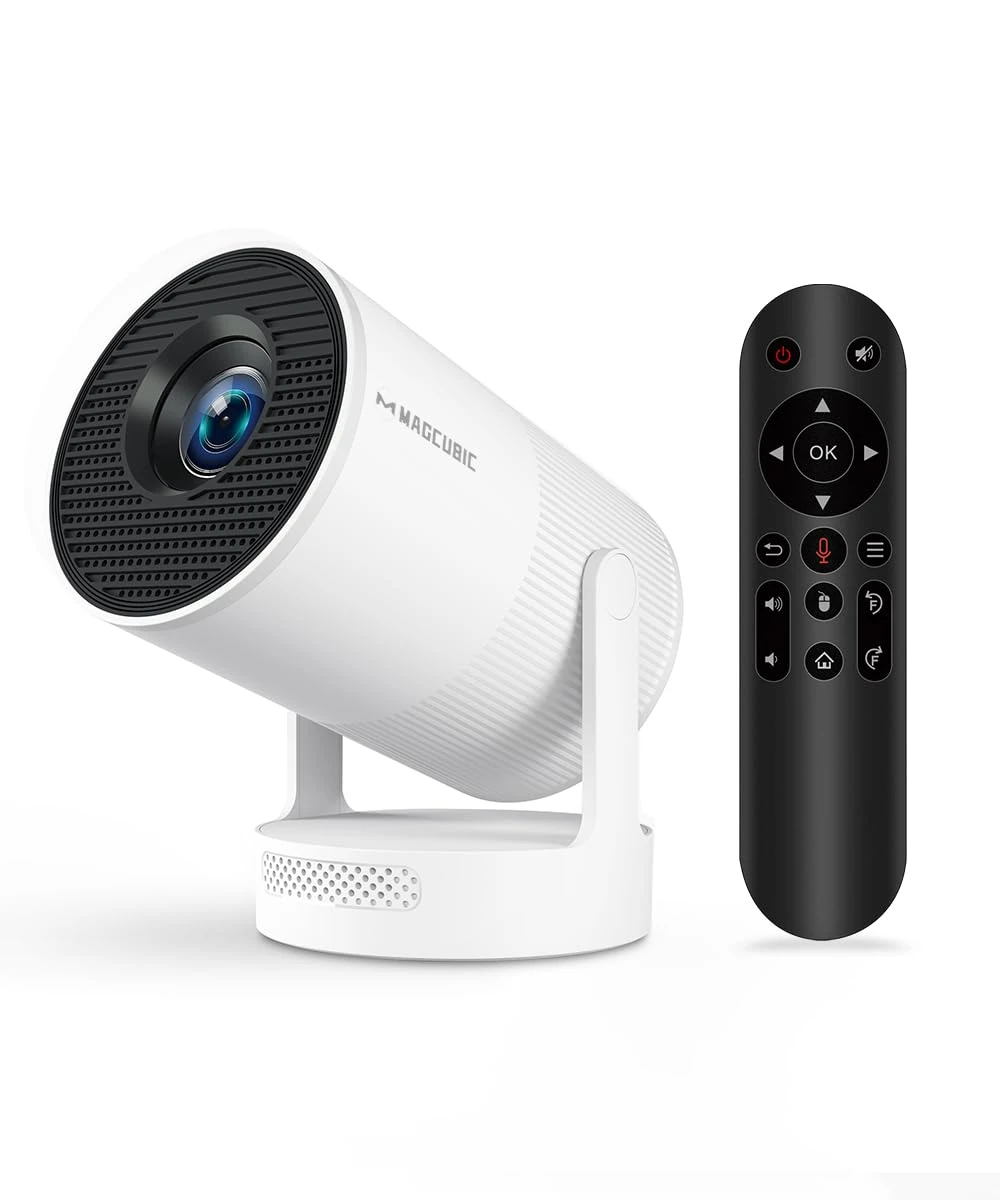 Electric Focus Magcubic Mini Projector 4K Support, Portable Projector with WiFi 6 and Bluetooth 5.4, Smart Proyector, 5W Soundbase Speaker, 180° Rotation for Home Theater HY300 Ultra