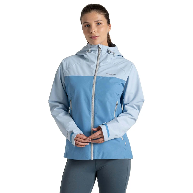 Craghoppers Women's Vanth Waterproof Jacket DofE Awards Approved Hiking Coat 16 Blue