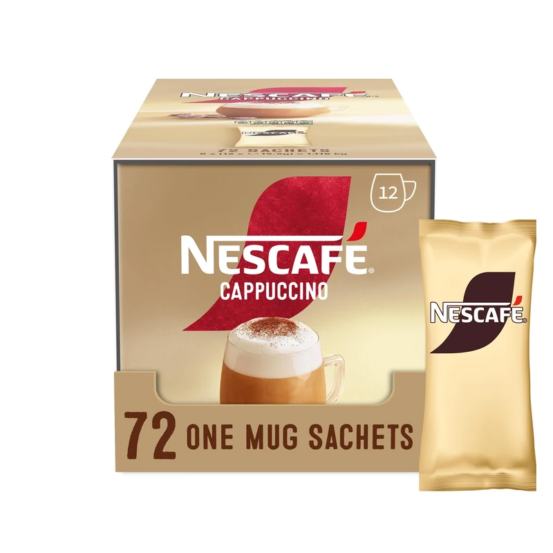 NESCAFÉ Cappuccino Instant Coffee Sachets - 72 x 15.5g