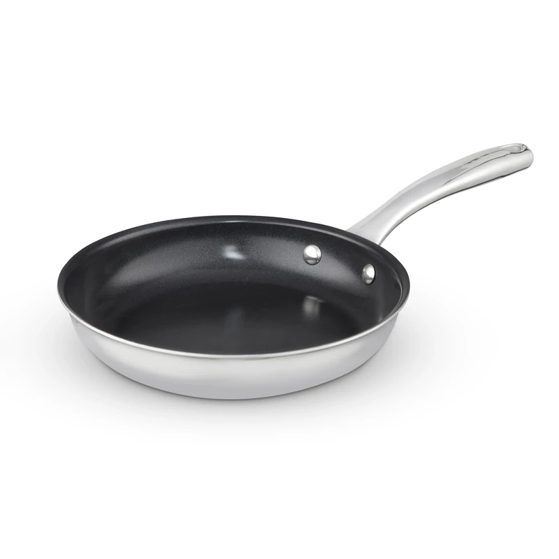 Good Food in Partnership with Tower Tri-Ply 28cm Frying Pan, 10x Stronger Superior Ceramic Coating, Induction Compatible, Stainless Steel