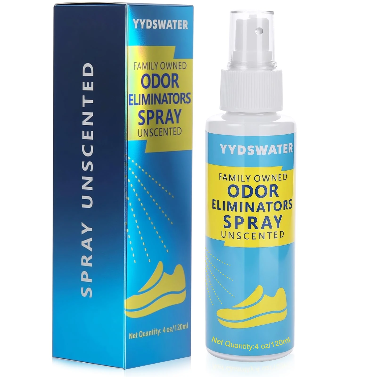 YYDSWATER Shoe Deodorizer Spray – Instant Odor Eliminator for Shoes & Socks,athletes foot spray,Long-Lasting Freshness, Quick-Drying, Non-Staining, Safe for All Footwear