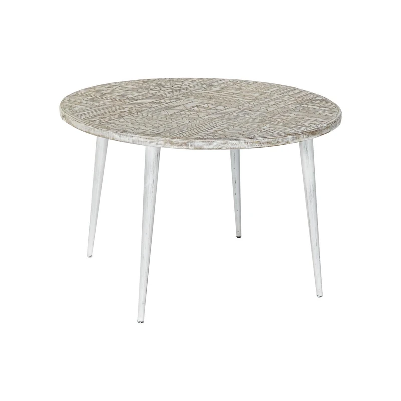 AlexandreHouse MESITA Auxiliar Mango Metal 75 x 75 x 50 cm White