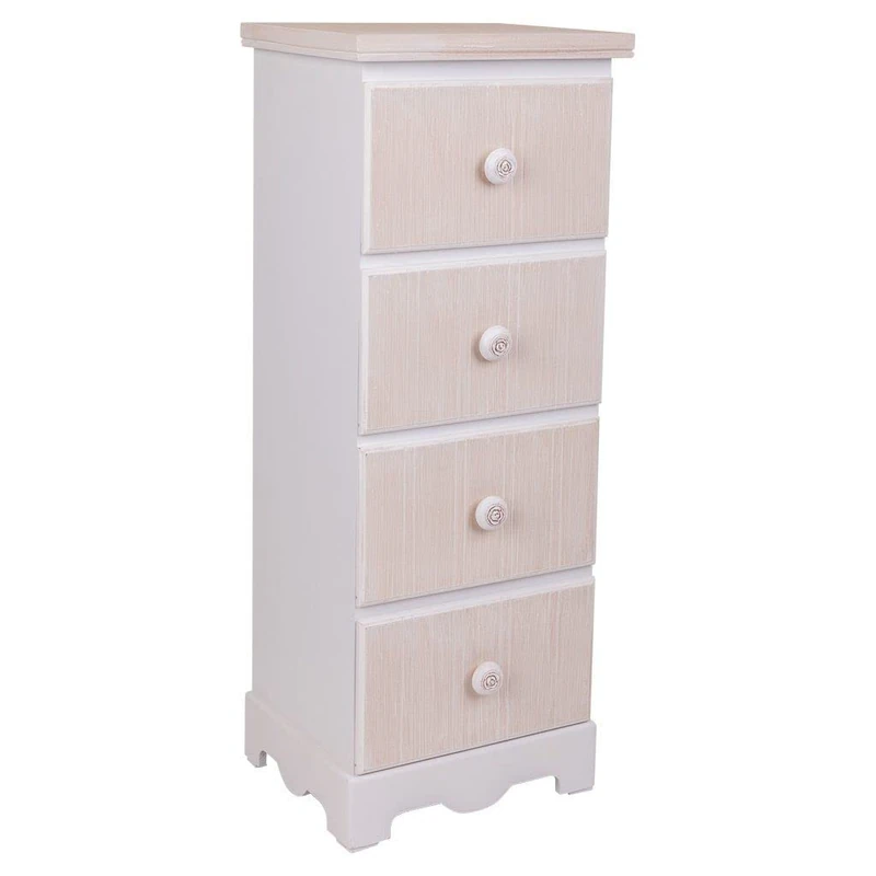 AlexandreHouse Sinfonier De Madera De 4 Cajones Blanco