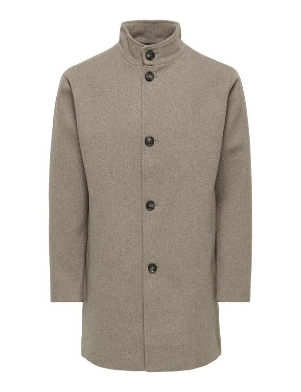 ONLY & SONS Onscharles Wool Coat Otw, greige, M