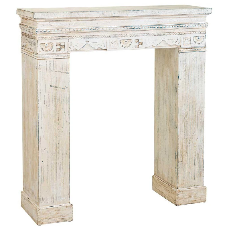 Marco De Chimenea De Madera Blanco_ AlexandreHouse