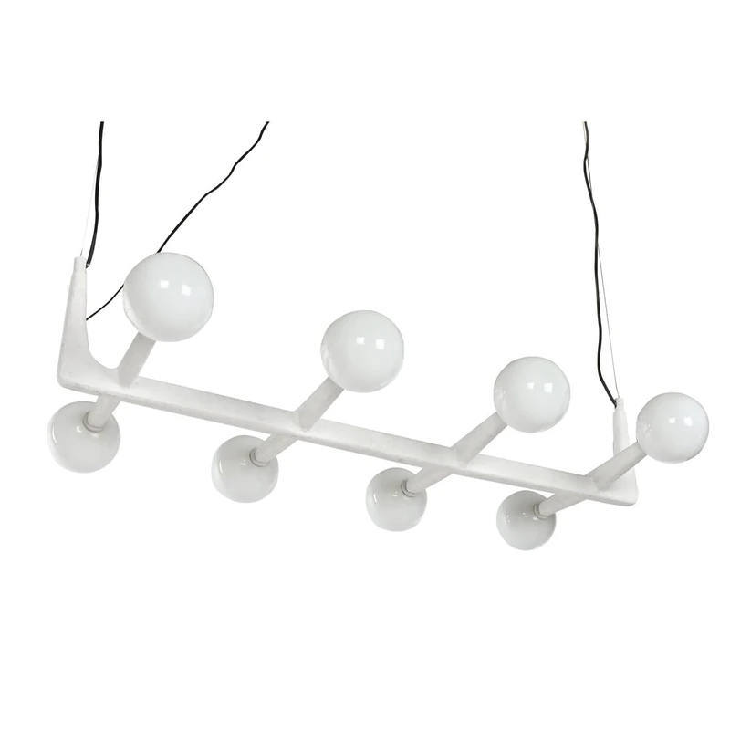 AlexandreHouse Techo Metal Crystal Lamp 110 x 45 x 120 cm Bola White