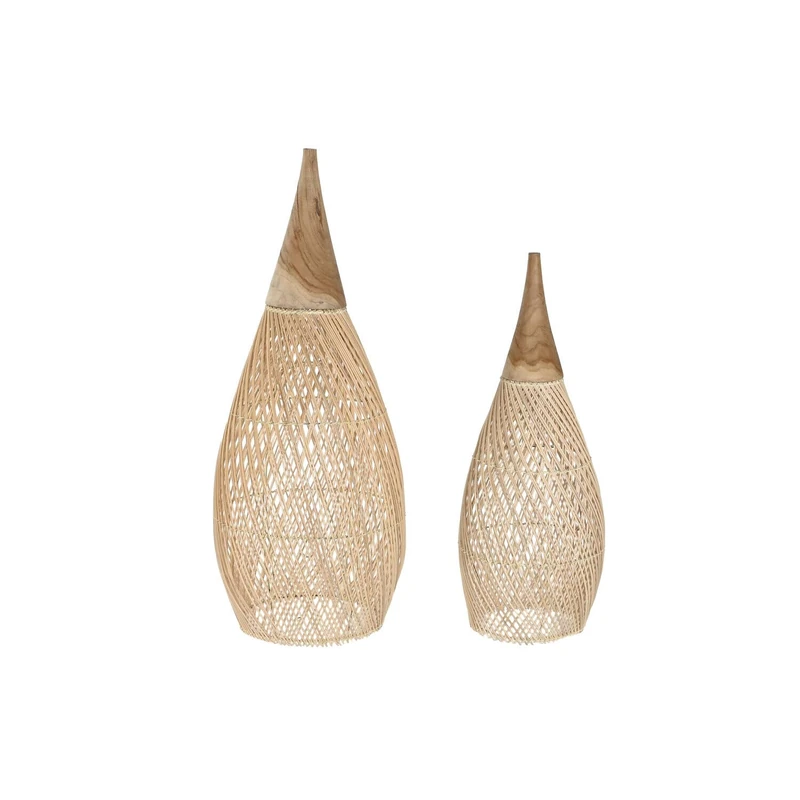 Set of 2 Bamboo Teca 35 x 35 x 85 cm Hecho Hand Trousers
