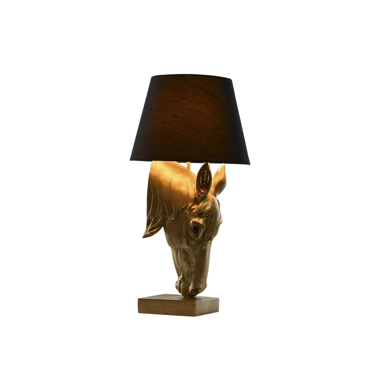 AlexandreHouse SOBREMESA Resin LAMP 30X30X59 Cabal Dorado - Image 1