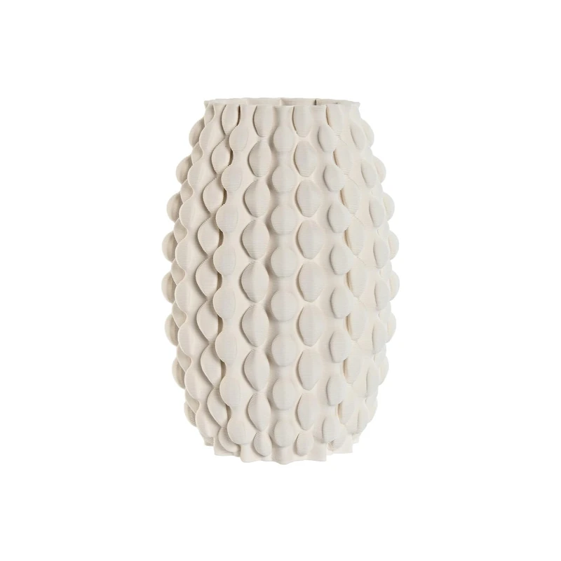 VASE STONEWARE 17X17,5X28 3D WHITE