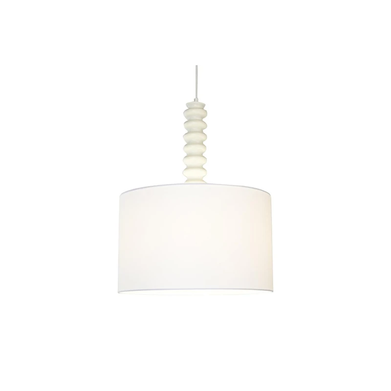 AlexandreHouse Techo Hierro Polyester Lamp 40 x 40 x 50 cm White - Image 1