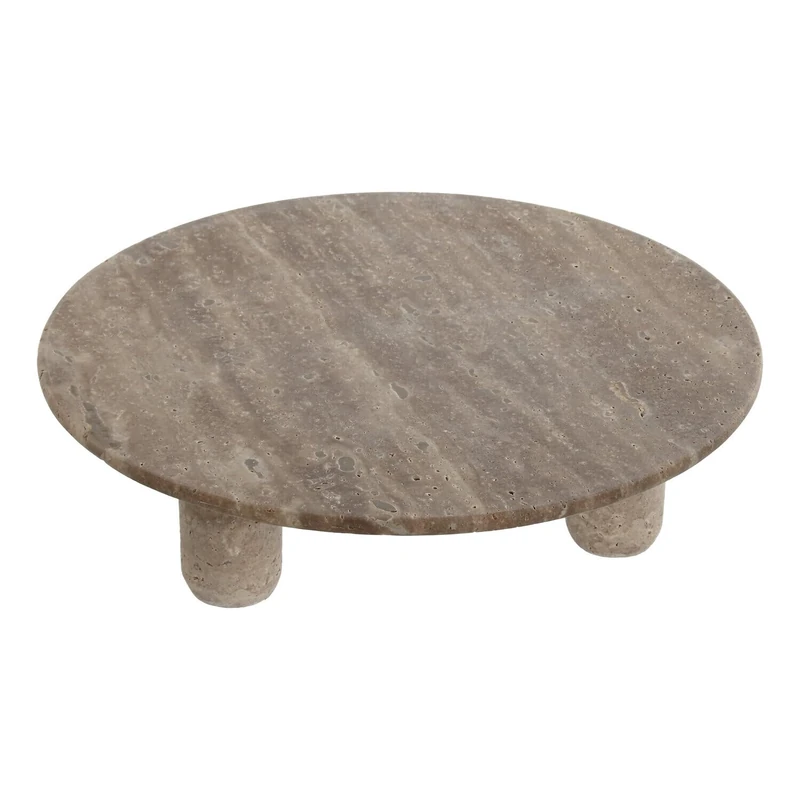 Mesa Marmol Centre, 30 x 30 x 8 cm, Marron - Image 1