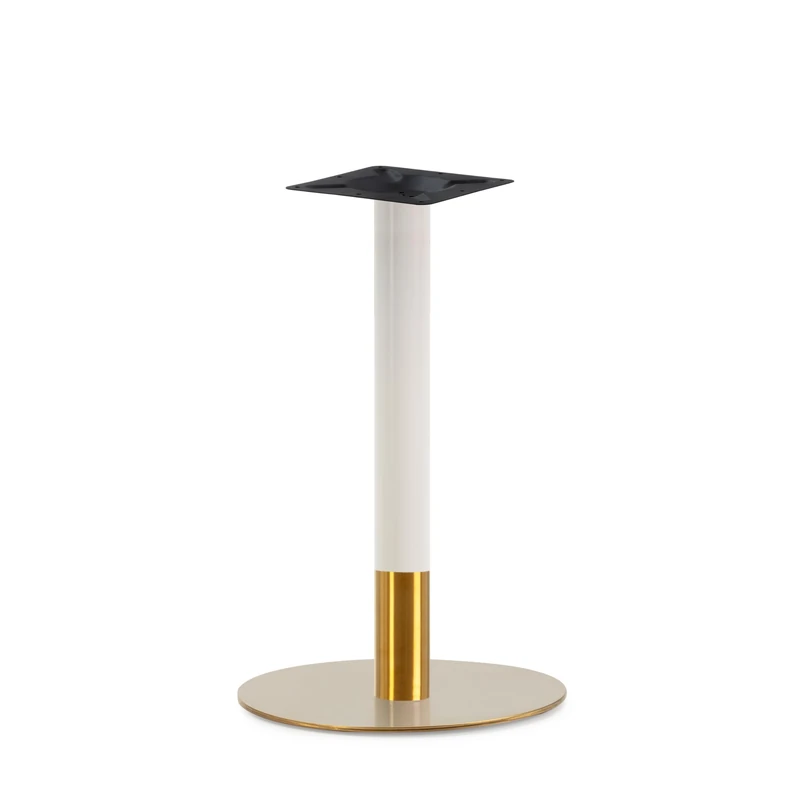 Mesa Square 45 x 45 x 72 cm Stainless Steel Dorado/White