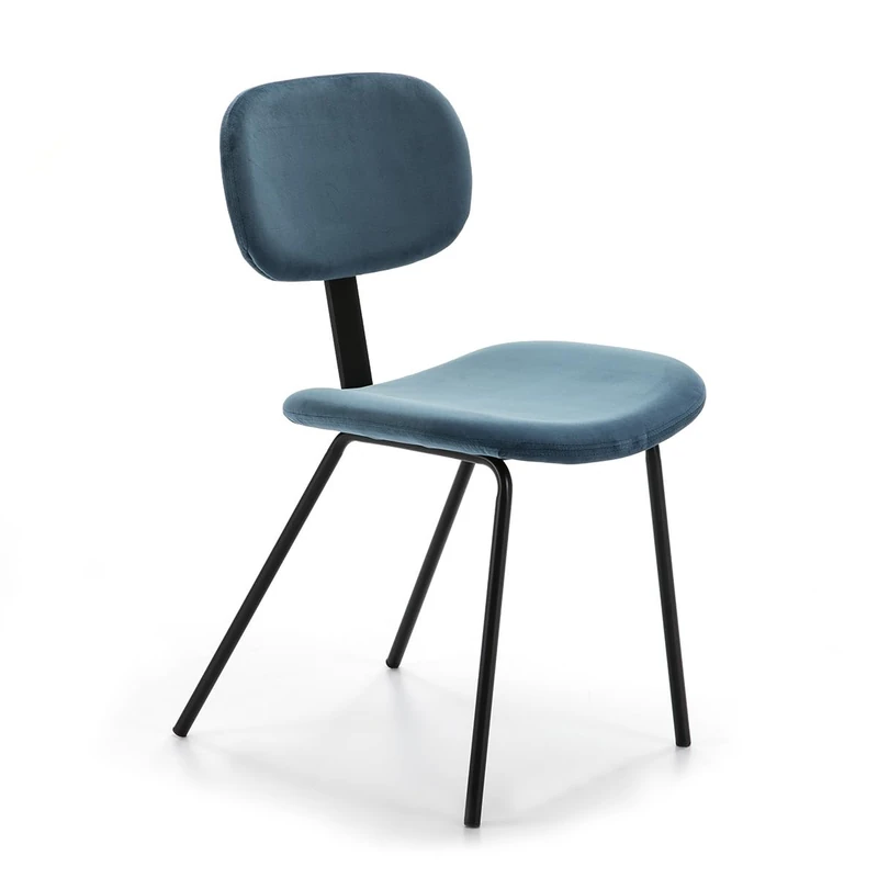 AlexandreHouse Silla 46X55X81 Metal Black/Blue Canvas