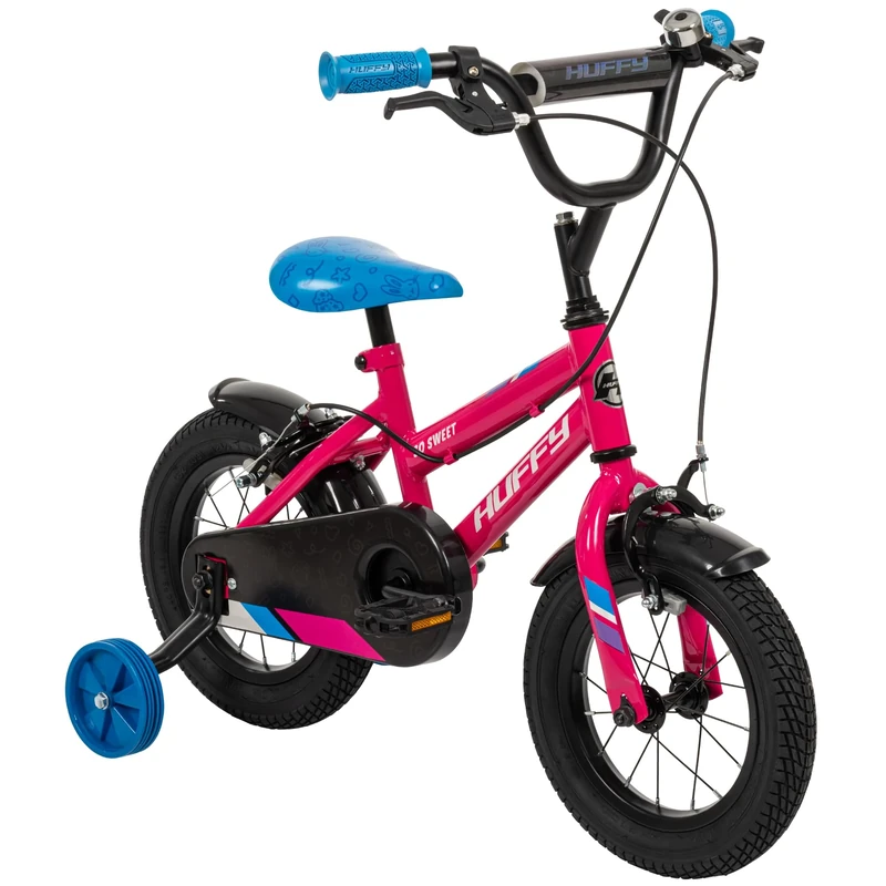 Huffy So Sweet 12" Children's Bike Pink Girls 3–5 Years, 98–112cm, Fun Styling, Removable Stabilisers, Dual Caliper Brakes, Adjustable Seat, Comfort Padded Saddle, Durable Frame,