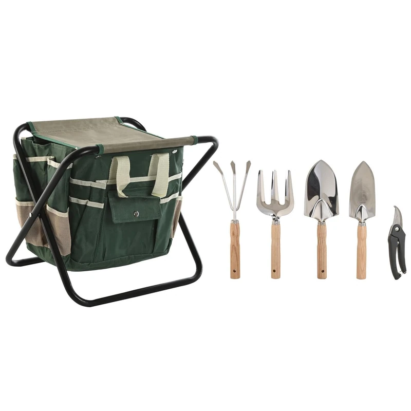 Tools Set of 8 Aluminium 45 x 45 x 45 cm with Tabures