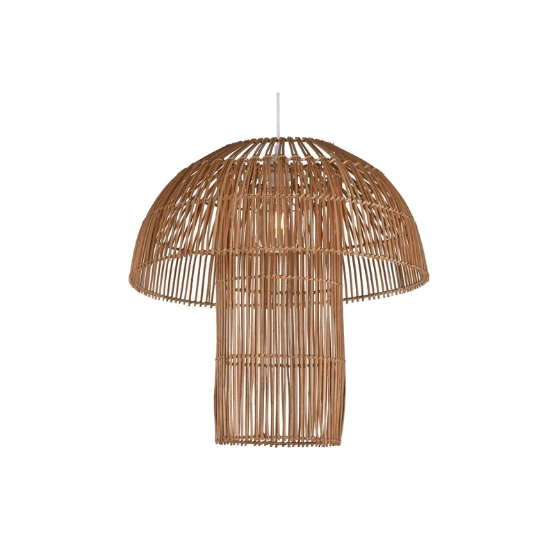 AlexandreHouse Techo Ratan Lamp 50 x 50 x 51 cm Natural Silk Brown - Image 1