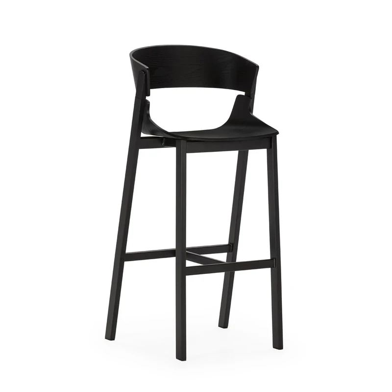 AlexandreHouse TABURETE 50.8X47X105 MADERA/METAL BLACK - Image 1