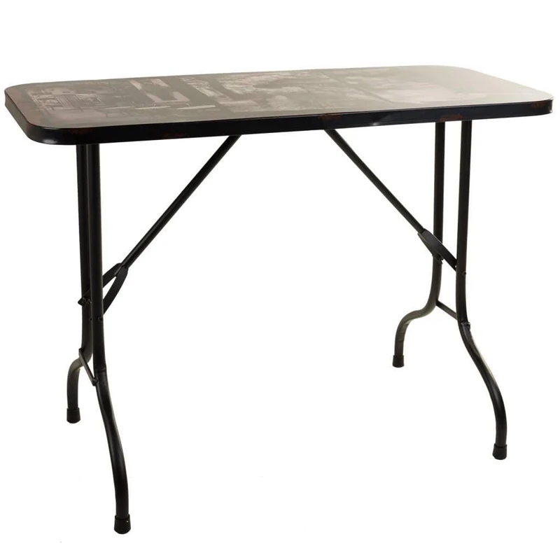 AlexandreHouse Mesa Rectangular De Metal Black