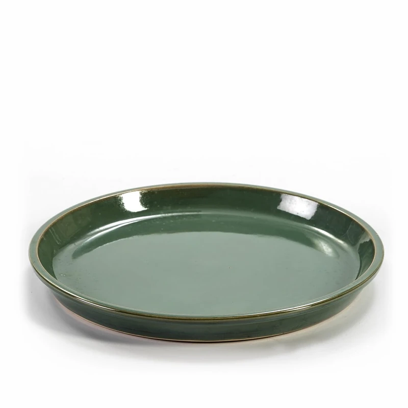 AlexandreHouse Plate 42X42X4 Stoneware Green Jade