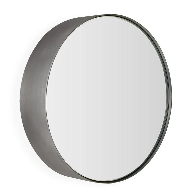 AlexandreHouse Espejo 40 x 10 x 40 cm Metal Nickel Envejecido