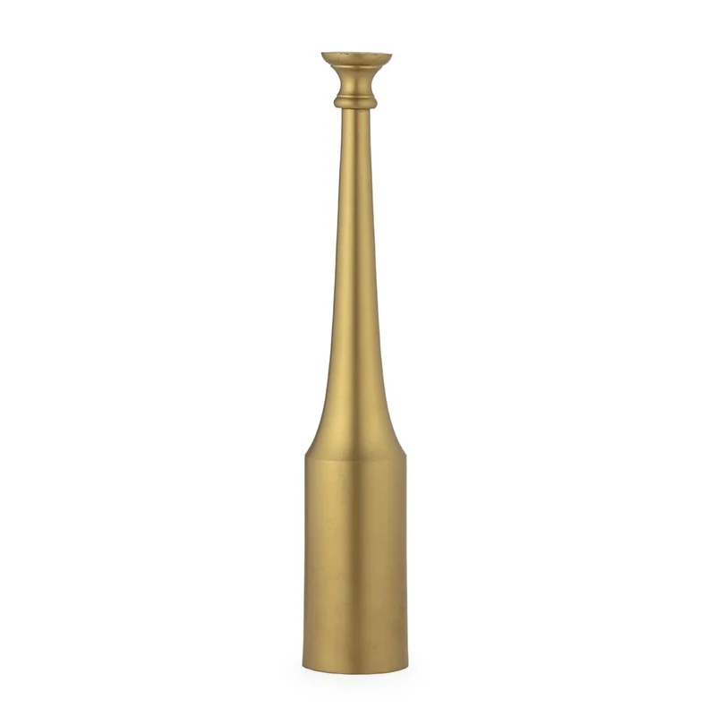 Candlestick 3.25X3.25X14 Metal Dorado - Image 1