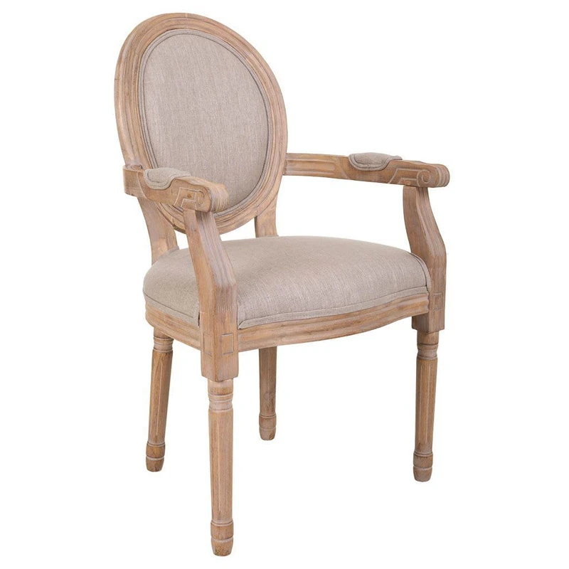 AlexandreHouse Silla De Madera Tapizada - Image 1