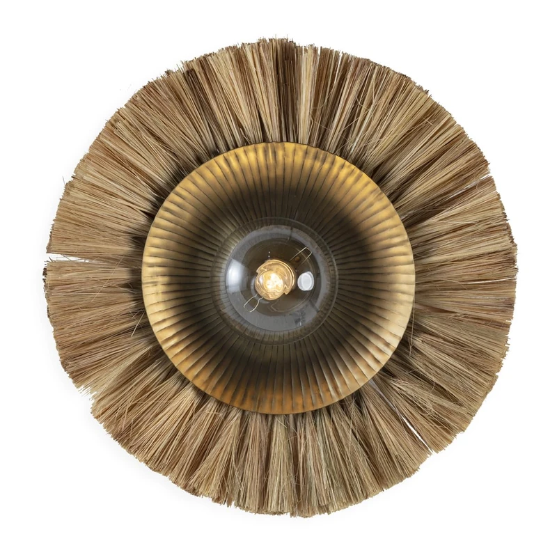 AlexandreHouse Aplique 53 x 20 x 53 cm Natural/Metal Laton Envejecido/Crystal