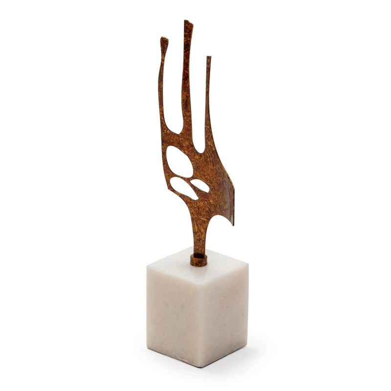 Figure 10 x 8 x 38 cm Metal Dorado/Marble White AlexandreHouse