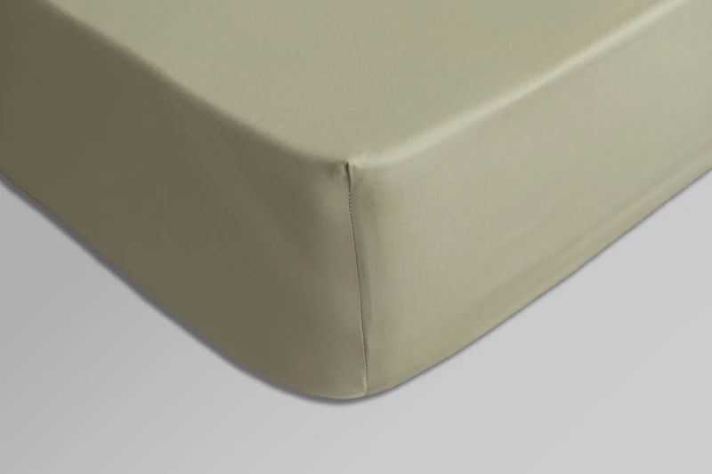 Catherine Lansfield Sateen Moss Green Fitted Sheets in Pairs 105x200(2) Pair