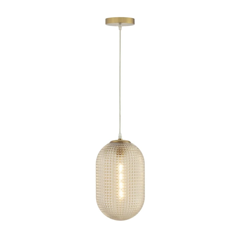 AlexandreHouse Techo Lamp Crystal Amber - 20 x 20 x 30/190