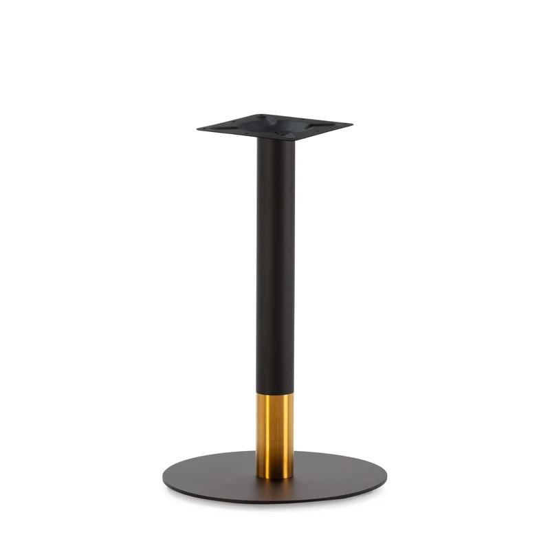 AlexandreHouse Pie de Mesa 45 x 45 x 72 cm Stainless Steel Maple Dorado/Black