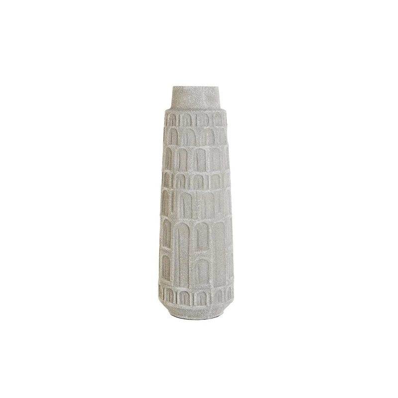 VASE RESIN 18X18X52 RUGOSO WHITE