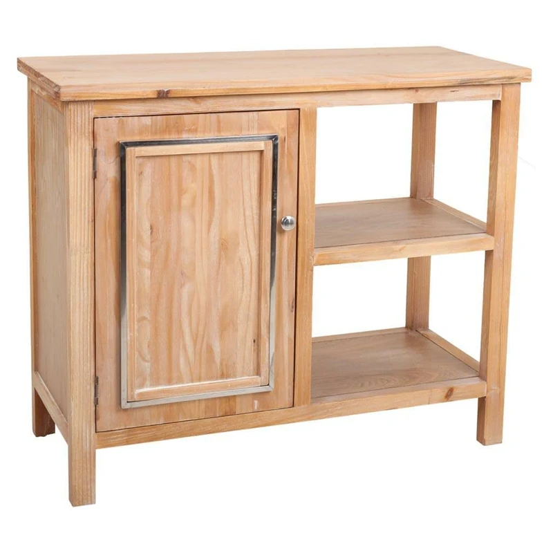 AlexandreHouse 1 Door and 1 Shelf Steel Frame Wooden Hallway