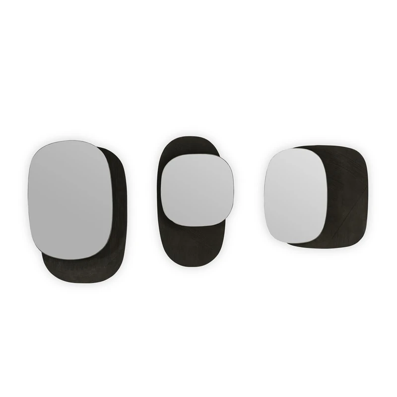 Set/3 Espejos 33X5X33/30X6X45/25X5X40 Madera