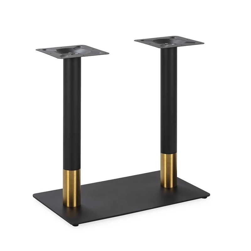 Pie de Mesa Doble 40 x 70 x 72 cm Metal Dorado/Black