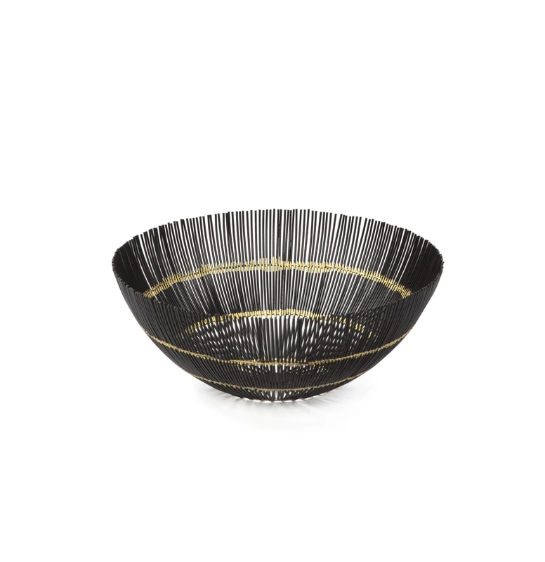 AlexandreHouse Mesa Centre 38 x 38 x 15 cm Black/Dorado Metal - Image 1