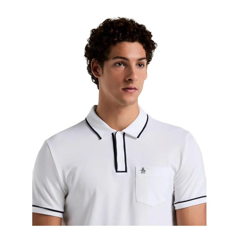Original Penguin Mens Earl Polo Shirt, White, XL UK