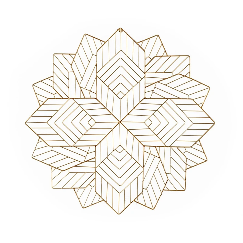 Esculture 69X2X69 Metal Dorado - Image 1