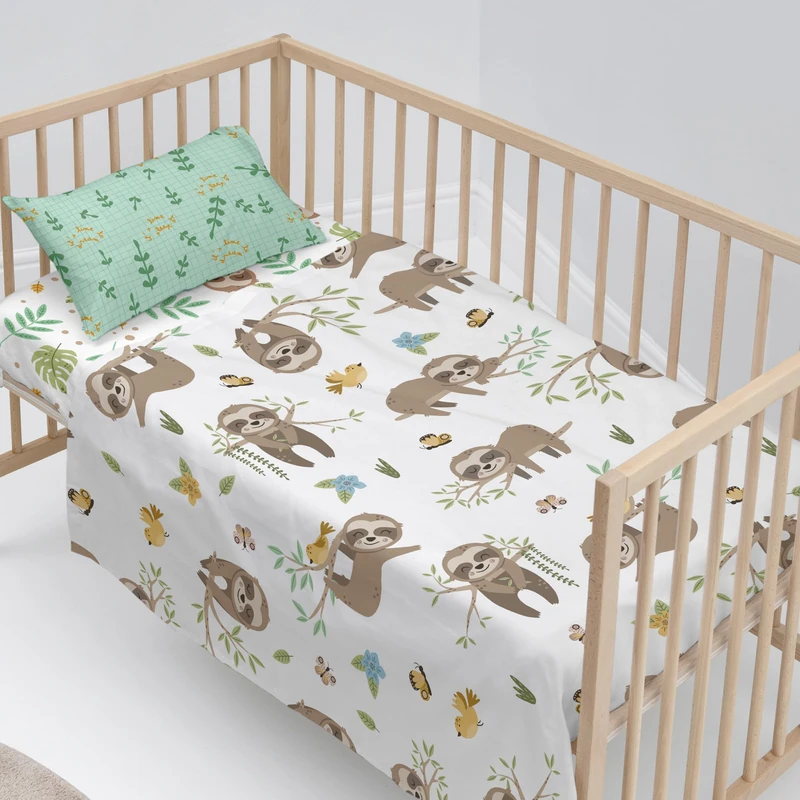 AlexandreHouse Happy sloth Juego de sábanas 2pcs 120x180cm (Maxicuna) - Image 1