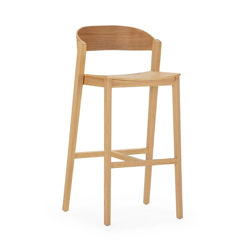 AlexandreHouse TABURETE 48.8X48X100 MADERA NATURAL - Image 1
