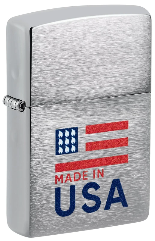 Zippo Lighter, Metal, Brushed Chrome, One Size