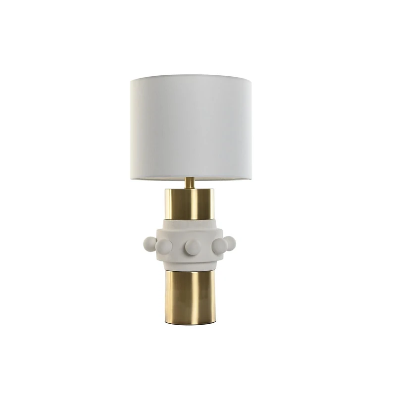 AlexandreHouse SOBREMESA Hierro Linen LAMP 30X30X60 Bolas - Image 1