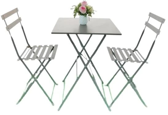 AlexandreHouse Mesa Set of 3 Metal 60 x 60 x 71 cm Grey