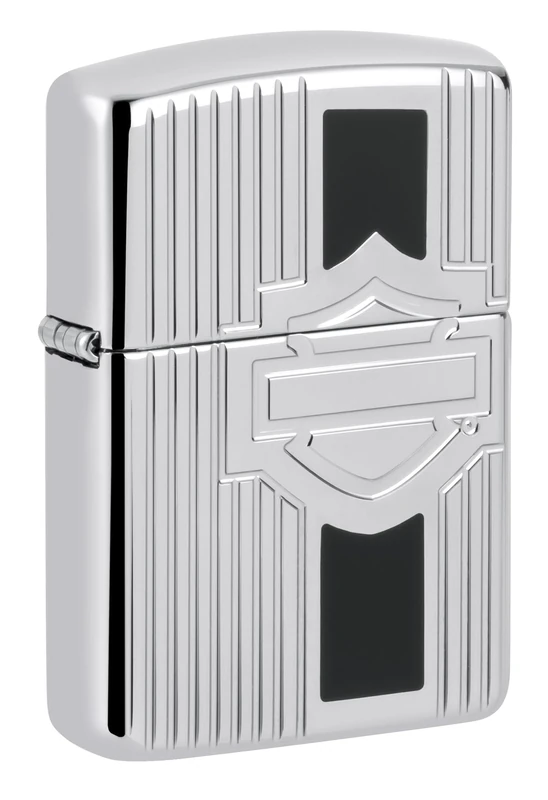 Zippo Windproof Lighter - 2025 Harley-Davidson Limited Edition, Armor High Polish Chrome, Deep Carve/Epoxy Inlay - Refillable - Reusable - Windproof Design - Gift Box - Made in USA