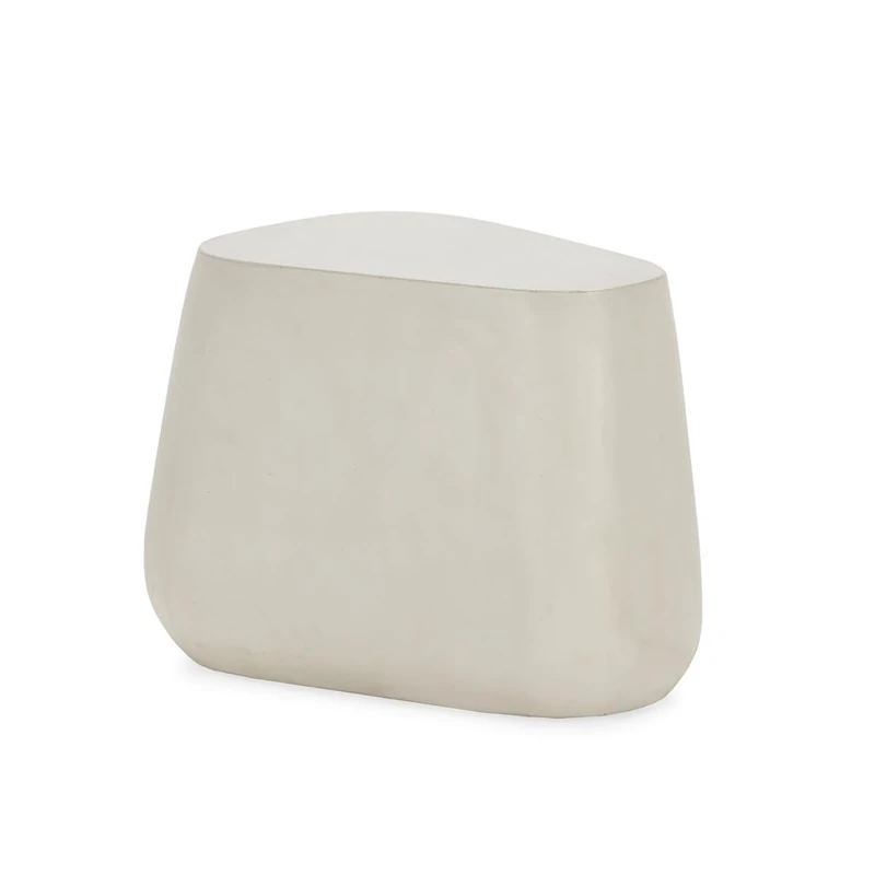 AlexandreHouse Mesa Auxiliar 60 x 45 x 44 cm White Cement