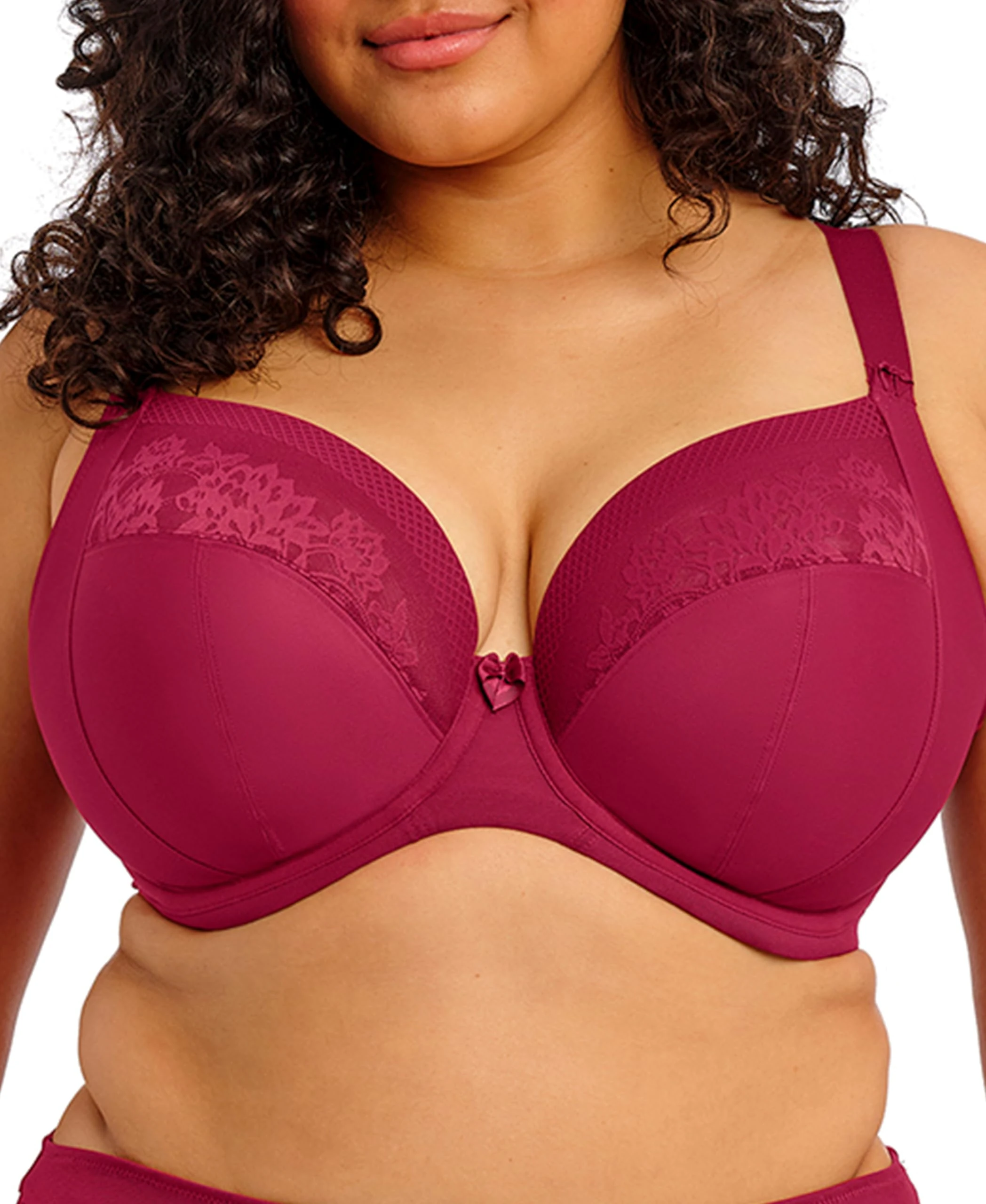 Elomi Womens Nerina Underwire Plunge Bra, Rouge, 36HH US