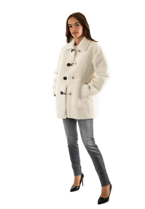 Morgan Women's 252-gsixty Coat, Ivory M, 16