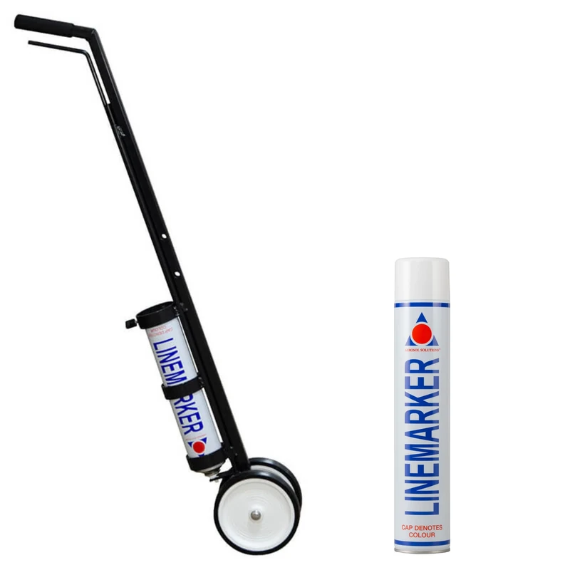 Aerosol Solutions Voyager II 2-Wheel Line Marker Applicator with White 750ml Spray Paint – Field & Road Striping Paint for Sports Fields, Parking Lots, and Outdoor Surfaces
