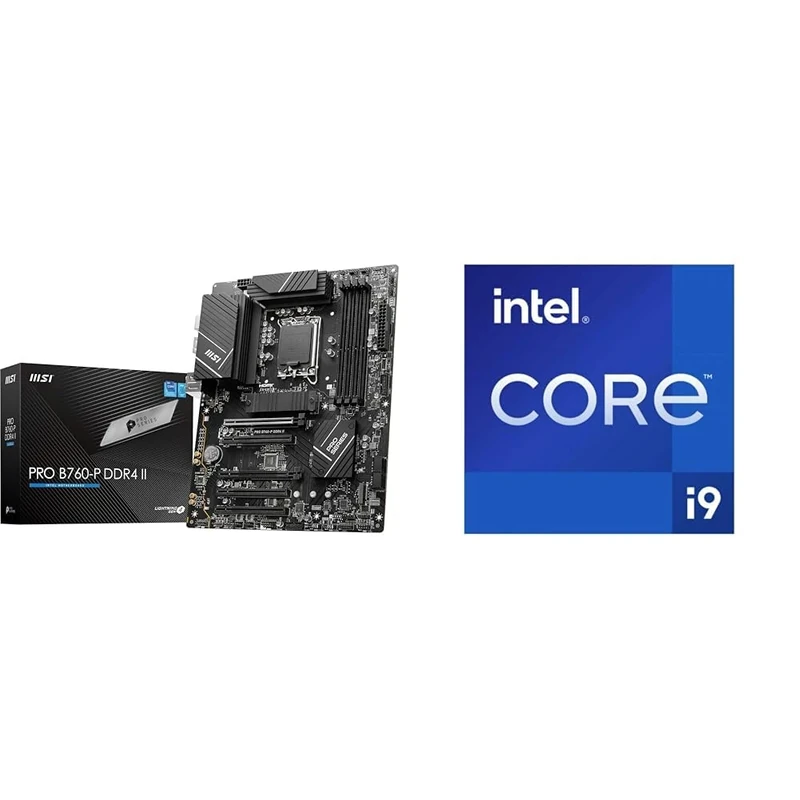 MSI PRO B760-P DDR4 II Motherboard + Intel® Core™ i9-14900KF Desktop Processor 24 cores