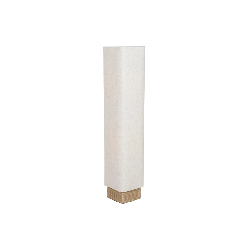 Lamp Pie Madera Canvas 22 x 22 x 110 cm Beige - Image 1